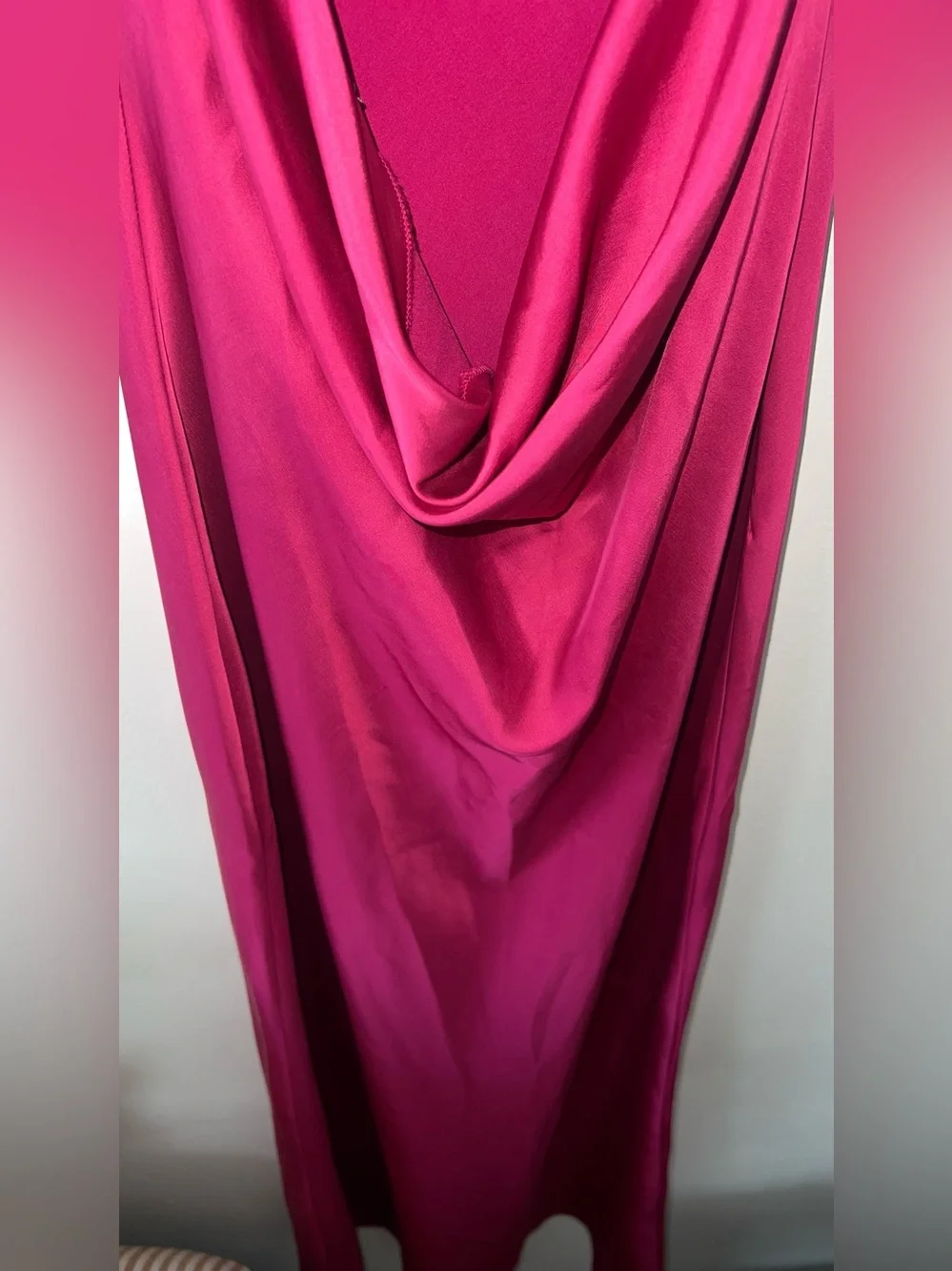 Abercrombie & Fitch Hot Pink Dress - Magenta Maxi Slip Dress Sleek